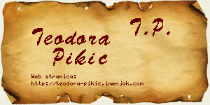 Teodora Pikić vizit kartica